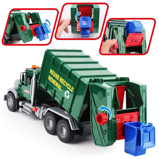 Kids Toys for 3 4 5 6 7 Years Old Boys, 15" Large Tow Truck Toy,Friction Powered Transport Truck Crane Toy with Lights and Sounds,with Roadster,Toddlers Gifts | Shinymarch