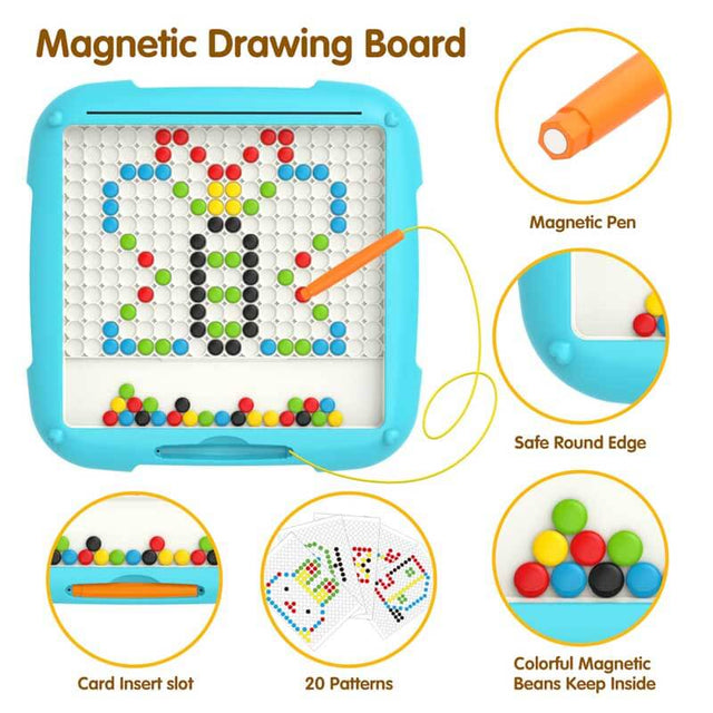 2 in 1 Magnetic Color and Number Maze & Drawing Board, Toddler Toys 2-3 3-5 Montessori Learning Toys for Toddlers 2-4 Years, 2 Uses Color Matching Counting Toddler Activities | Shinymarch