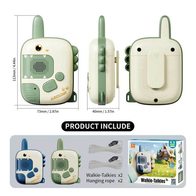 Kids Walkie Talkies Toys for Boys:Dinosaur Toys 2 Pack Birthday Gifts for 3 4 5-7 8 Year Old Boys Toys for 4 5 6 7 8-10 Year Old Camping Outdoor Games,Christmas Stocking Stuffers for Boys Girls | Shinymarch