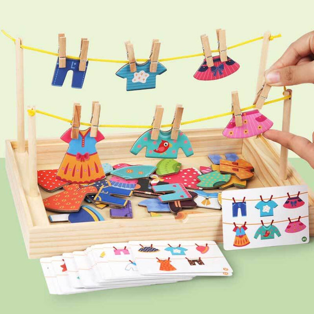 Creative Dress-Up Puzzle & Drying Rack Play Set | Shinymarch