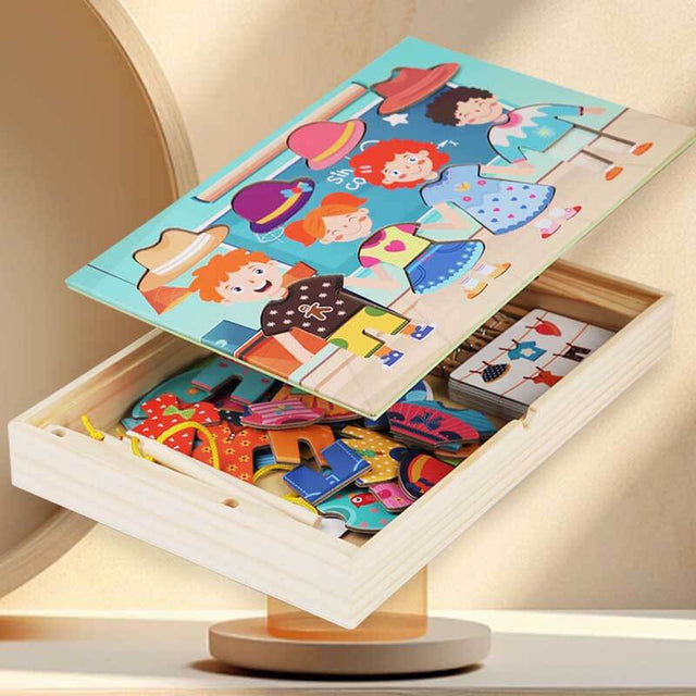 Creative Dress-Up Puzzle & Drying Rack Play Set | Shinymarch