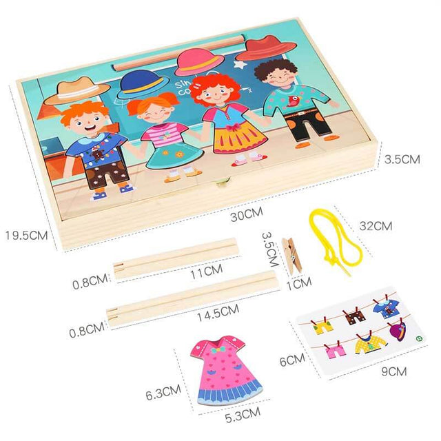 Creative Dress-Up Puzzle & Drying Rack Play Set | Shinymarch