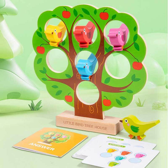 Little Bird Color Recognition Fine Motor Skills Game Color Matching Toy Educational Learning Toy for Age 3-6 | Shinymarch