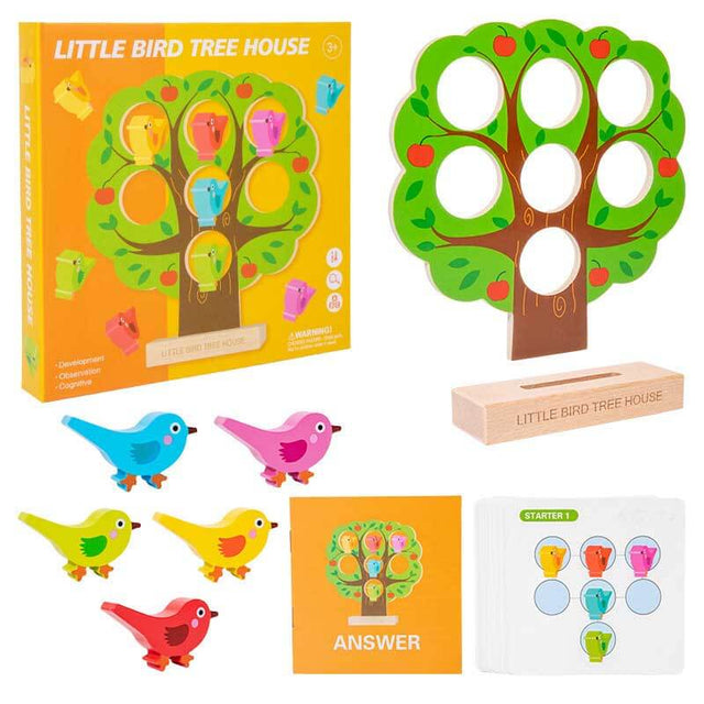 Little Bird Color Recognition Fine Motor Skills Game Color Matching Toy Educational Learning Toy for Age 3-6 | Shinymarch