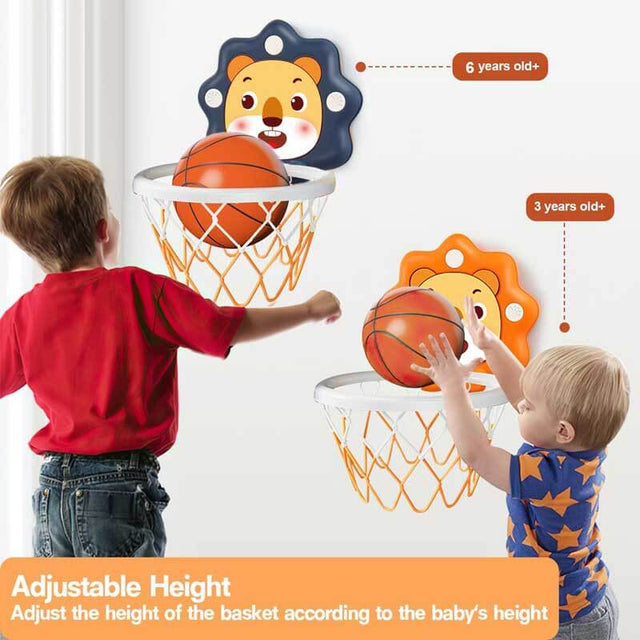 Toddlers Kids Boys Mini Basketball Hoop Toys Indoor,Adjustable Height,Space-Saving,Christmas Birthday Gifts,Kids Toys Boys 3-4-5-6-7-8 Years Old (Blue, Large Score) | Shinymarch