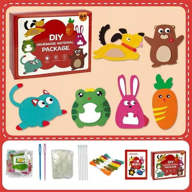DIY Doll Sewing Toys, DIY Doll Sewing Kit for Kids Ages 6-12, Complete Craft Kit with Fabric, Needles, Thread & Stuffing, Educational Toy for Girls to Create Handmade Plush Toys | Shinymarch