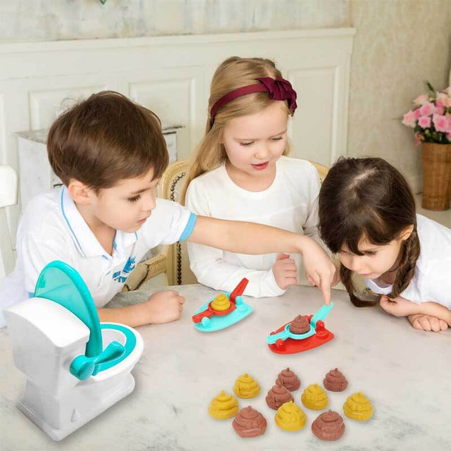Poop Toys, Famliy Shooting Game, Funny Creativity Family Game, for 4-10 Year Old Kids Boy Girl, Include 1 Toilet Bowl, 1 Dexterity Launchers, 12 Soft Plastic Toy Poops | Shinymarch
