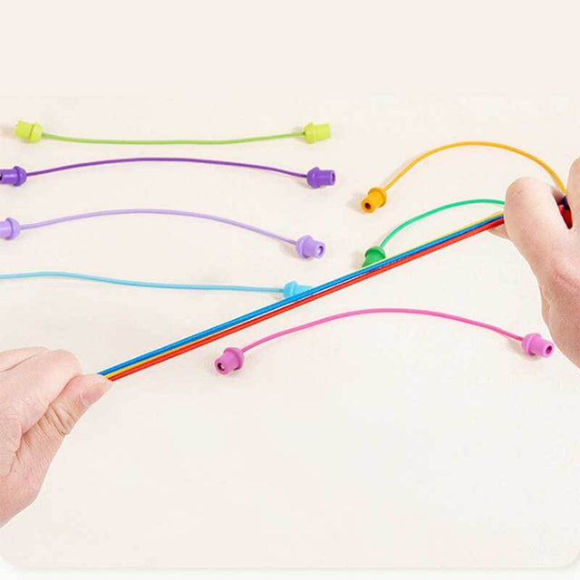 Rope Untangling Game, Twisted Rope Puzzle Game, Untangle Stack Puzzle Sorting Board Game, Brain Teaser Fine Motor Skills Toys, String Solution Central Lacing Toy | Shinymarch