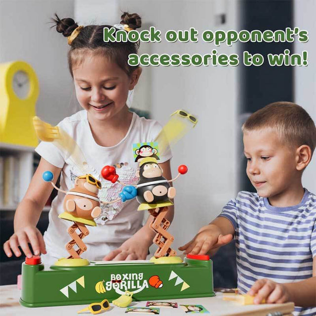 Toddler Board Games for Kids 4-6, Boxing Gorilla Toys for Toddlers 3-5, 2 Player Family Board Games, Easter Birthday Gifts for Boys Girls 3 4 5 6 Years Old | Shinymarch