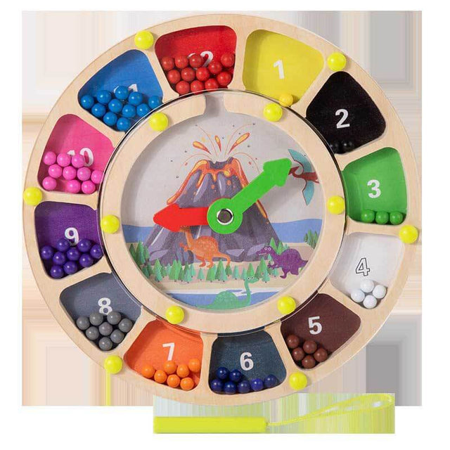 Magnetic Color and Clock Maze, Montessori Toy for 3-6 Years Old, Wooden Magnet Balls Puzzles,Toddler Busy Board Game,Preschool Learning Activities, Sensory Toys, Fine Motor Skills Gifts for Kids | Shinymarch
