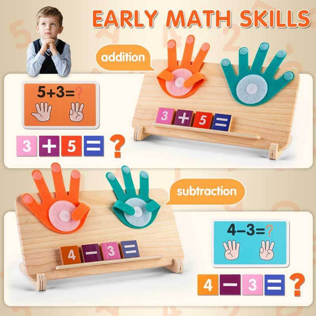 Montessori Toys for 3-5 Year Old, Double-Sided Educational Learning Math manipulatives Number Counting Blocks Toys for Kids, Preschool Math Games for Toddlers 3 4 5 Year Old, Boys Girls Birthday Gifts | Shinymarch