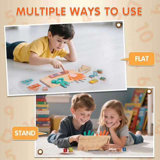 Montessori Toys for 3-5 Year Old, Double-Sided Educational Learning Math manipulatives Number Counting Blocks Toys for Kids, Preschool Math Games for Toddlers 3 4 5 Year Old, Boys Girls Birthday Gifts | Shinymarch