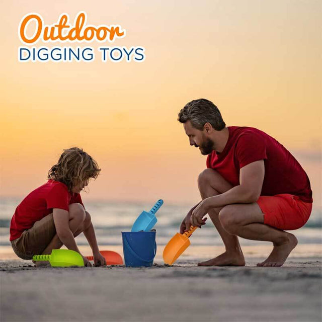 Novelty Sand Shovel for Kids Bulk, 24 Pack Heavy Duty Plastic Beach Shovels - for Planting, Toddler Digging & Garden Tool, Sandbox Toys, End of Year Student Gifts from Teacher | Shinymarch