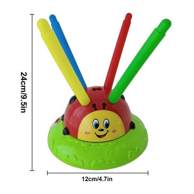 Musical Jump Toy - Fun Ladybug Musical Toy Ring Game, 2-in-1 Jumping Toss Activity | Outdoor Indoor Kids, Summer Play Equipment for Toddler Boys Girls Backyard Active Entertainment | Shinymarch