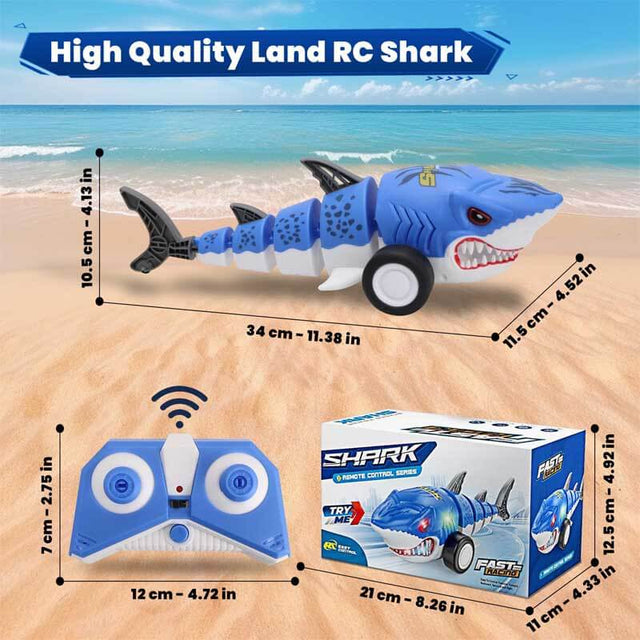 Remote Control Shark Toy for Kids, Fun Like Remote Control Cars, with 2.4Ghz RC Shark Wiggle & Straight Modes, Cool Lights, 360° Rotation Flexible Tail Fin, Shark Toys for Boys 8-12 | Shinymarch