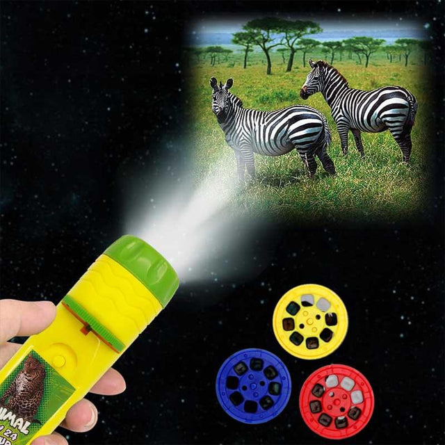 2-Pack Wild Animal & Seaworld Torch and Projector with 6 Discs and 48 Images, Ideal Toys for Boys, Cool Kids Torch, Educational Science Kits for Toddlers and Children Ages 3 4 5 6 7 Year Old | Shinymarch