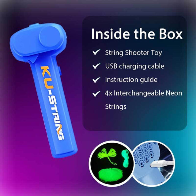 Glow-in-The-Dark Blue Light Rope Launcher โ Magical Gravity-Defying Toy, Safe & Portable, Stunning Glow Effect, Easy to Use, for Indoor & Outdoor Fun (Deep Blue) | Shinymarch