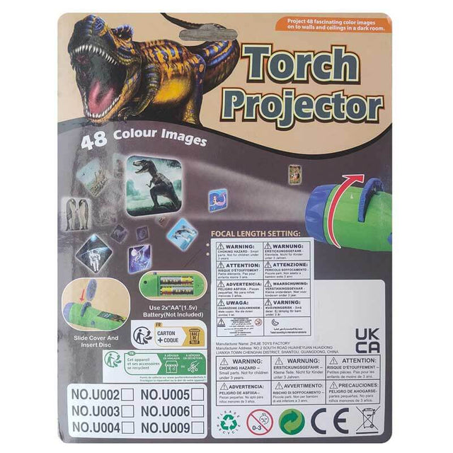 2-Pack Wild Animal & Seaworld Torch and Projector with 6 Discs and 48 Images, Ideal Toys for Boys, Cool Kids Torch, Educational Science Kits for Toddlers and Children Ages 3 4 5 6 7 Year Old | Shinymarch