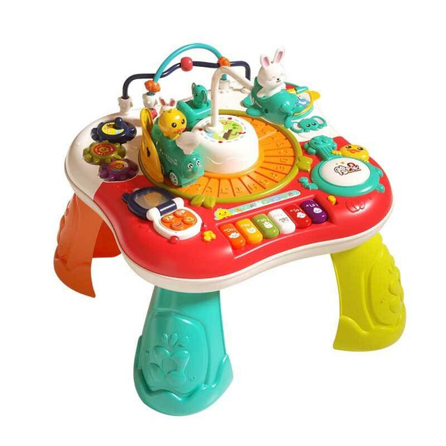 3-in-1 Multifunctional Kids Activity Table with Musical Piano, Train Set, Bead Maze, Drawing Board & Sand Play – Educational Toy Playset for Toddlers and Preschoolers | Shinymarch