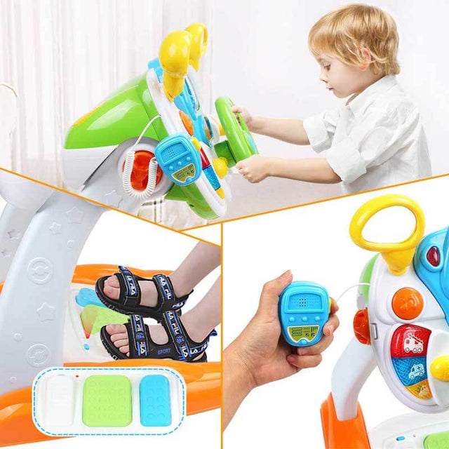 Kids' Driving Car Simulation Toys, Simulated driving toy, Pretend play car, Interactive steering wheel toy, Kids driving experience, Toddler car with music and lights, Indoor safe driving toy, Electronic learning car for toddlers, 2-4 year old ride-on toy, Pedal and steering car toy, Educational vehicle toy for kids | Shinymarch