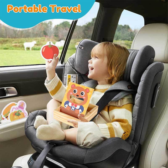 Montessori Toys for 1 2 3 Year Old, Wooden Feeding Toy, Montessori Pretend Play Food for Toddlers 1-3, Sensory Toys for Kids with Autism | Shinymarch