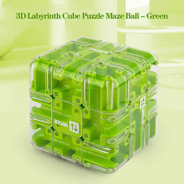 Large 3D Labyrinth Cube Puzzle Maze Ball, 2025 New Brain Teaser & Logic Training Toy for Kids, Teens & Adults, Stress Relief Educational Game, Spatial Awareness Challenge Gift with Bag & Card | Shinymarch