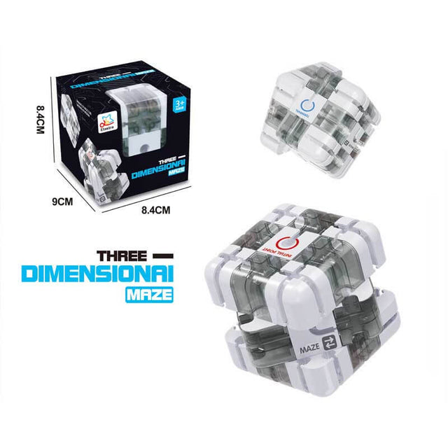 Large 3D Labyrinth Cube Puzzle Maze Ball, 2025 New Brain Teaser & Logic Training Toy for Kids, Teens & Adults, Stress Relief Educational Game, Spatial Awareness Challenge Gift with Bag & Card | Shinymarch