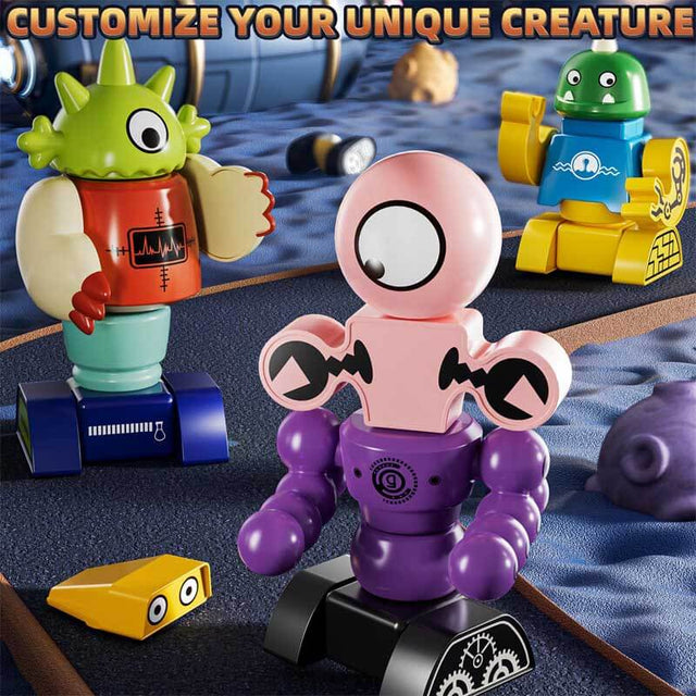 Magnets Robot Building Toys for Kids Ages 3-5 4-8 - 106 PCS Monsters Toys Robot Stacking Building Blocks Set with Storage Box, Creative Learning Christmas and Birthday Gifts for Boys Girls 2-4 | Shinymarch