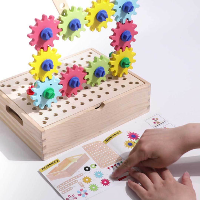 Wooden Gears Toys Building Blocks Puzzle Games | Shinymarch