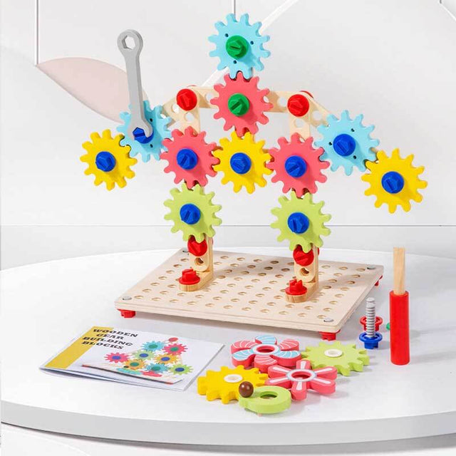 Wooden Gears Toys Building Blocks Puzzle Games | Shinymarch