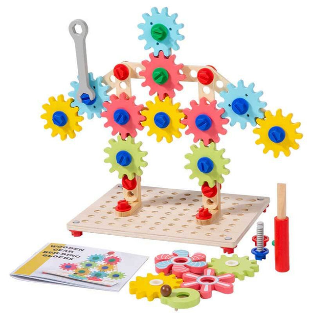 Wooden Gears Toys Building Blocks Puzzle Games | Shinymarch