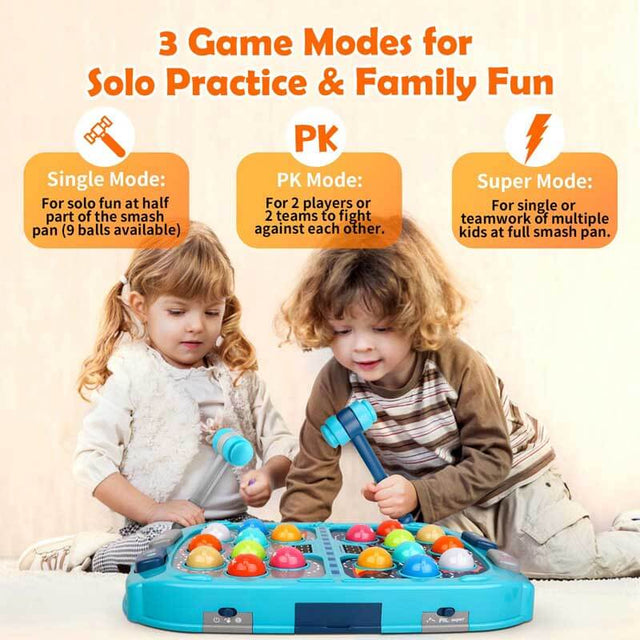 Whack a Mole Game, Toys for 3 4 5 6+ Year Old Boys Girls, Whack a Game for Kids, Gifts for 3-12 Year Old Boys Girls, Interactive Educational Toys with Double Hammers Sound and Light | Shinymarch