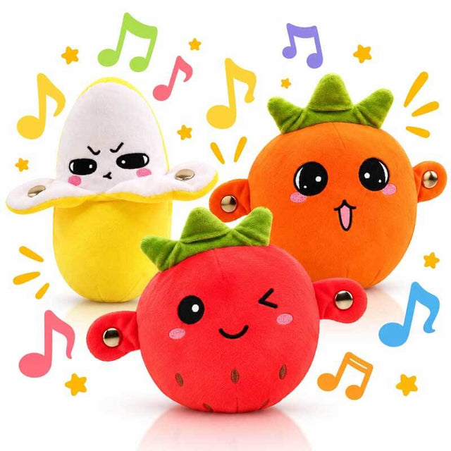 Musical Sensory Toys, Interactive Music Plush Toy, Engaging Dual Gameplay Modes, Soft & Adorable Fruit Design, Multiplayer Interaction Game, for Christmas Birthday Gifts