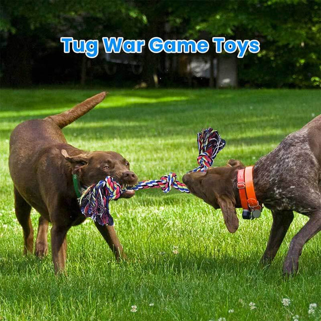 Heavy Duty Dog Rope Toys for Large Breed Aggressive Chewers, 2 Pack Indestructible Teeth Cleaning Tug of War Toy | Shinymarch