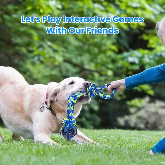 Heavy Duty Dog Rope Toys for Large Breed Aggressive Chewers, 2 Pack Indestructible Teeth Cleaning Tug of War Toy | Shinymarch