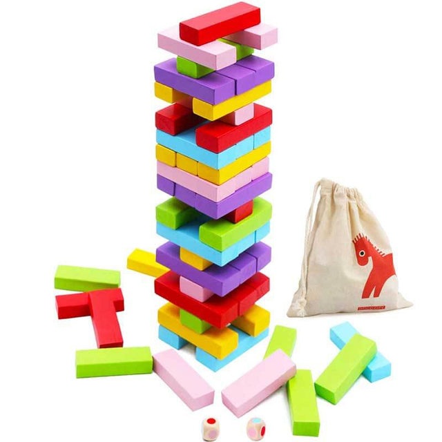 Wooden Colorful Stacking Blocks