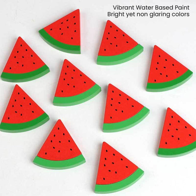 Wooden Play Food Kitchen Accessory, Watermelon Playset Toy, for Kids Role Play and Educational | Shinymarch