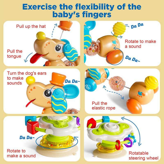 Montessori Baby Puppy Suction Activity & Sensory Toy | Shinymarch