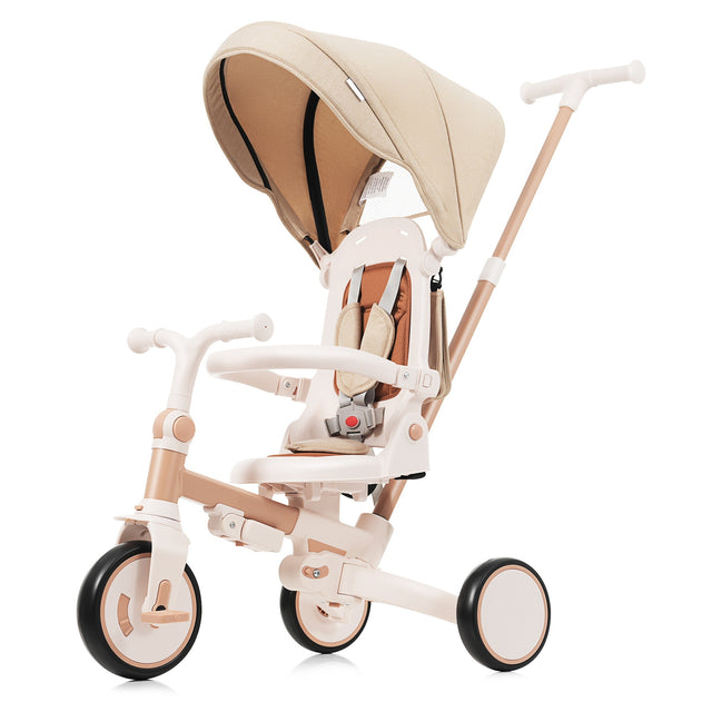 Light Brown 7 in 1 Baby Foldable Tricycle