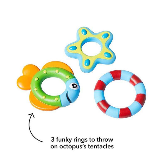 Floating Purple Octopus with 3 Hoopla Rings Interactive Bath Toy | Shinymarch®
