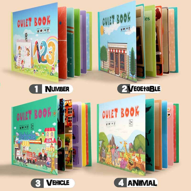 Quiet Book for Toddlers, Montessori Interactive Toys Busy Book for Kids Develop Learning Skills | Shinymarch®
