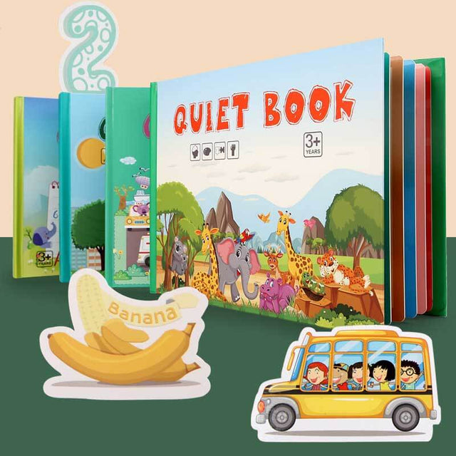 Quiet Book for Toddlers, Montessori Interactive Toys Busy Book for Kids Develop Learning Skills | Shinymarch®