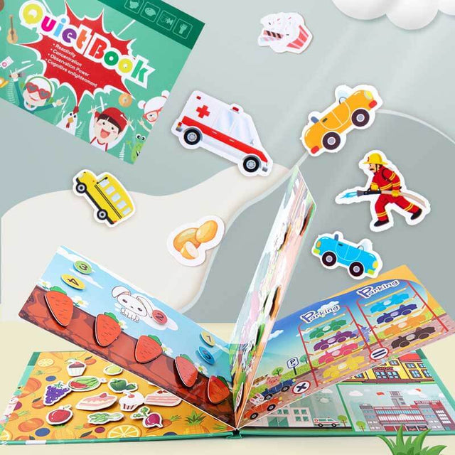 Quiet Book for Toddlers, Montessori Interactive Toys Busy Book for Kids Develop Learning Skills | Shinymarch®