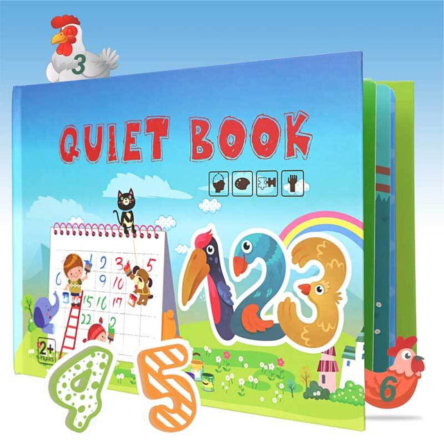 Quiet Book for Toddlers, Montessori Interactive Toys Busy Book for Kids Develop Learning Skills | Shinymarch®