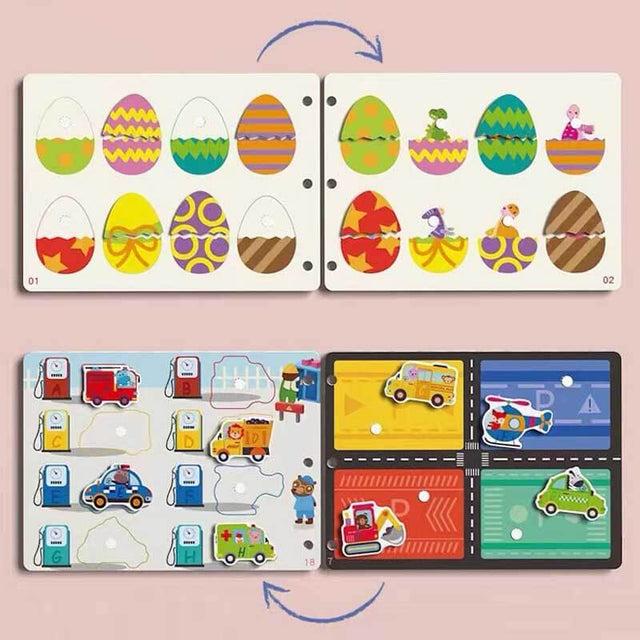 Quiet Book for Toddlers, Montessori Interactive Toys Busy Book for Kids Develop Learning Skills | Shinymarch®