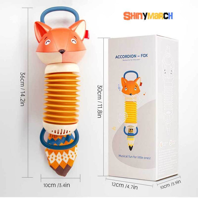 Fox Accordion Baby Toy Early Music Educational Accordion Toys | Shinymarch