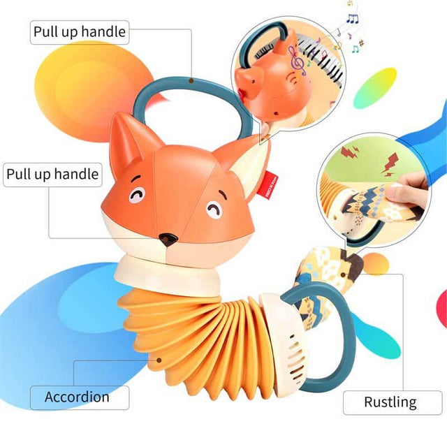 Fox Accordion Baby Toy Early Music Educational Accordion Toys | Shinymarch