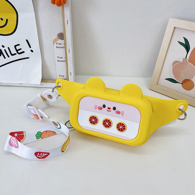 Bolso bandolera con estampado de frutas