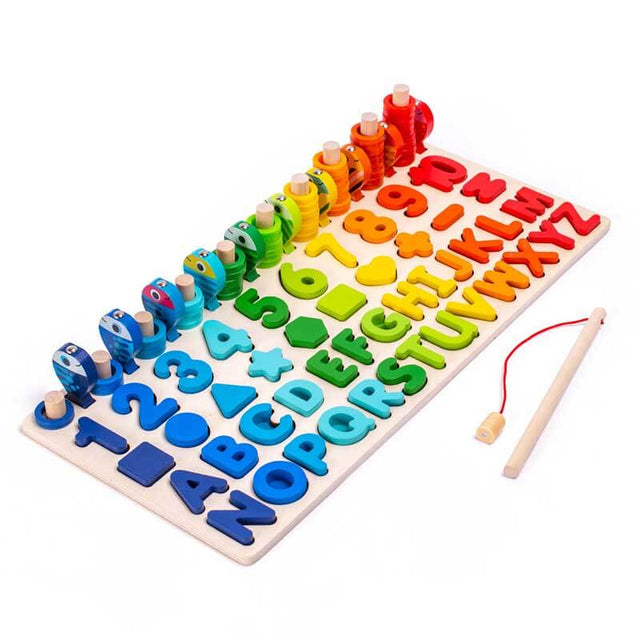 Number+Alphabet Fun Fishing Game, Preschool Learning ABC and Math Educational Toys for 3 4 5 Years Old Girl Boy Kids | Shinymarch