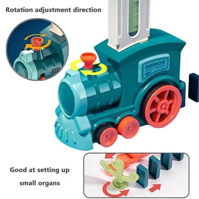 2022 Upgrade Electric Creative Domino Train Set for Kids Boys and Girls Age 3-12 | Shinymarch